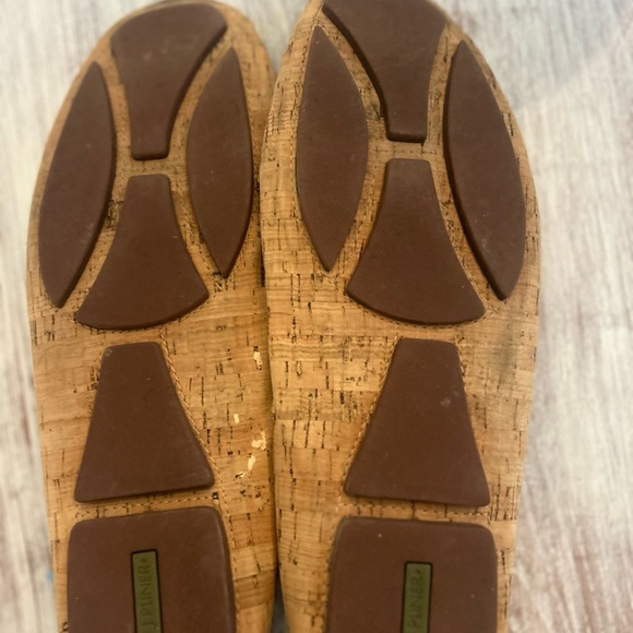 Men's Tan Cork Style Loafers with Silver Buckle - Picture 2 of 2